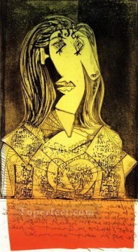 パブロ・ピカソ Painting - 椅子 IX の女性の胸像 1938 年キュビスト パブロ ピカソ